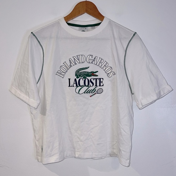 LACOSTE X Roland-Garros Edition Relaxed Fit Cotton T-Shirt - Picture 3 of 10